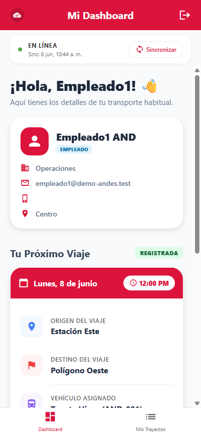 VanSpot — app del pasajero